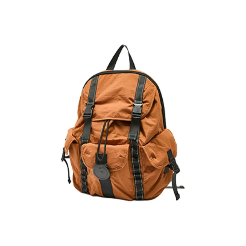 Three Blessings Oxford Backpack Medium Size Women's Beige/Brown-7