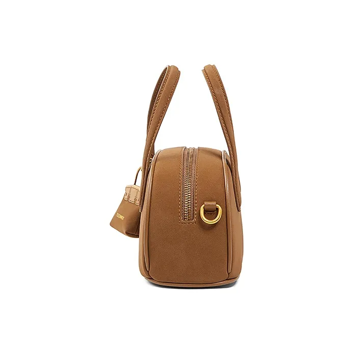 Teenmix Cow Leather Handbag, Crossbody Bag, Shoulder Bag, Bowling Bag Women's Brown/Coffee/Black-4