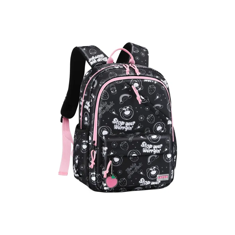 Disney Strawberry Bear Series Backpacks [Fashion Trend]Lotso Black-0