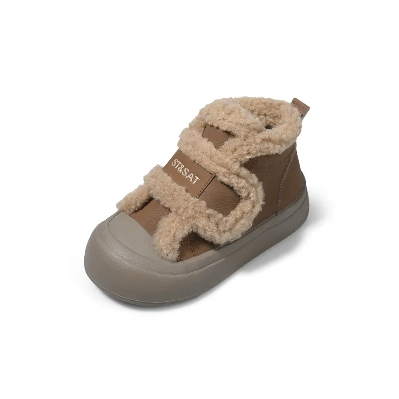 ST&SAT Anti Slip And Wear Resistant Warm High Top Kids Lifestyle Shoes Kids'-3