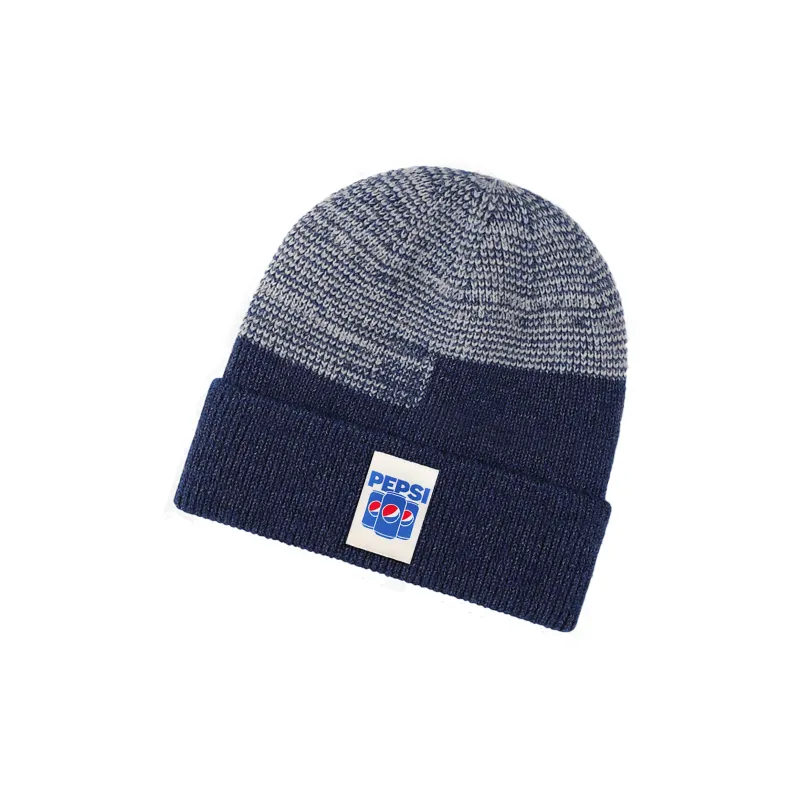Pepsi Nylon Plush Beanie Unisex Navy Blue Black-1