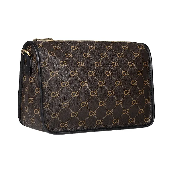 COOGI Synthetic Leather Handbag, Shoulder Bag Medium Size Women's Coffee-1