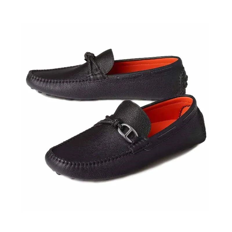 HERMES Alessandro Beanie Shoes Men's Black-2