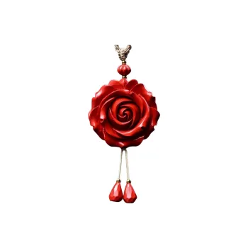 Stone On The Line Cinnabar Necklaces Unisex