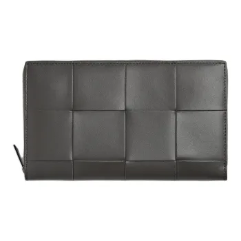 Bottega Veneta Calfskin Wallet Men's Lapis Lazuli & Umber Iron Ore