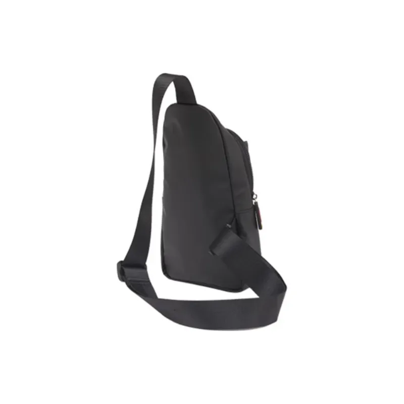 YEARCON Fabric Crossbody Sling Bag Small Size Men's Black/Silver/Coffee-2