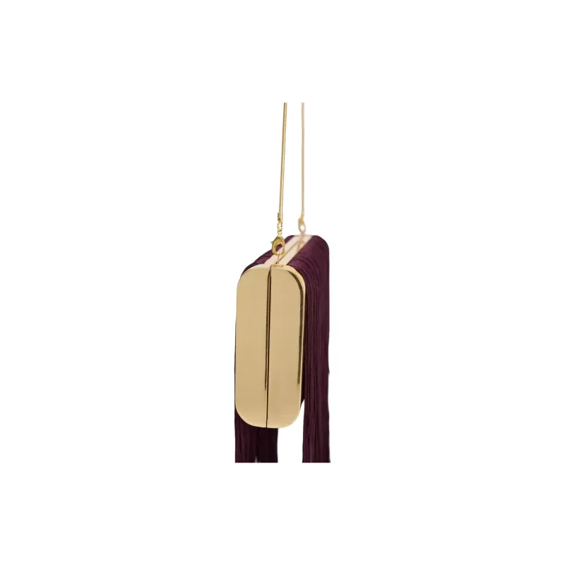 ZARA PU Shoulder Bag, Crossbody Bag Trumpets Women's Dark Red Color-4