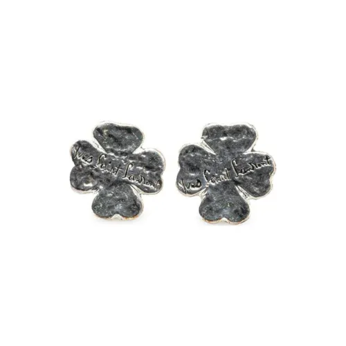 SAINT LAURENT 2000-2023 Clover Clip On Costume Earrings
