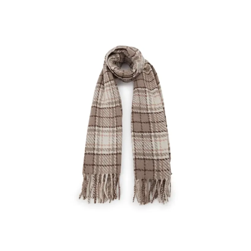 Hotwind Polyester Knit Scarves Women's Beige Brown-0