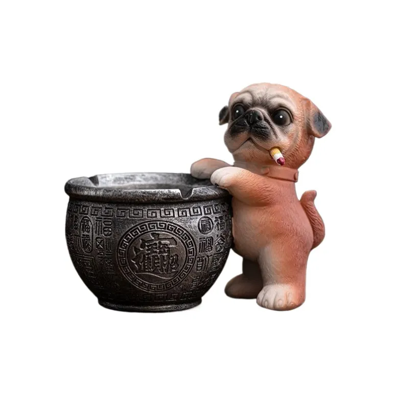 KERPA Creative Baofu Ashtray Anti Spatter For Home Use Living Room Small Storage Ornament Carving All Styles-6