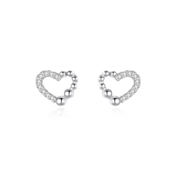 Chongqing Gold Store S925 Silver Cubic Zirconia Stud Earrings Women's