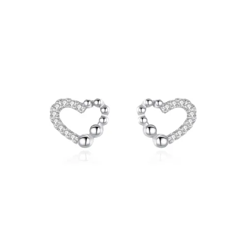 Chongqing Gold Store S925 Silver Cubic Zirconia Stud Earrings Women's