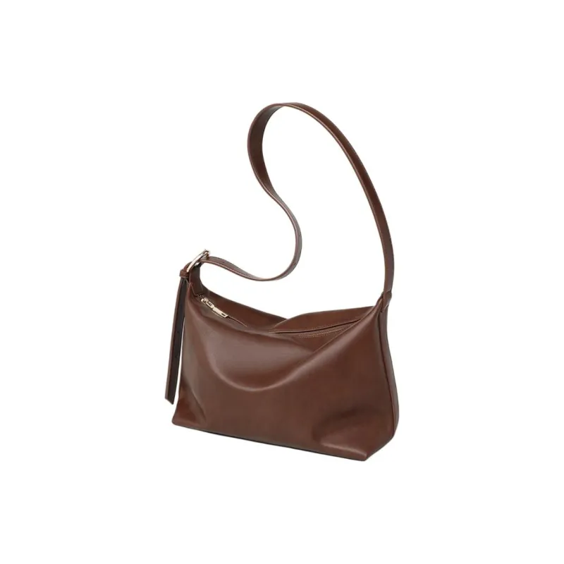 C°BANNER Cow Leather With Synthetic Leather Tote Bag, Shopping Bag, Shoulder Bag Women's Coffee-3