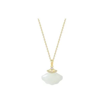 WEITIANXUAN Hetian Jade Necklaces White Jade/Pale Greenish White Jade Unisex