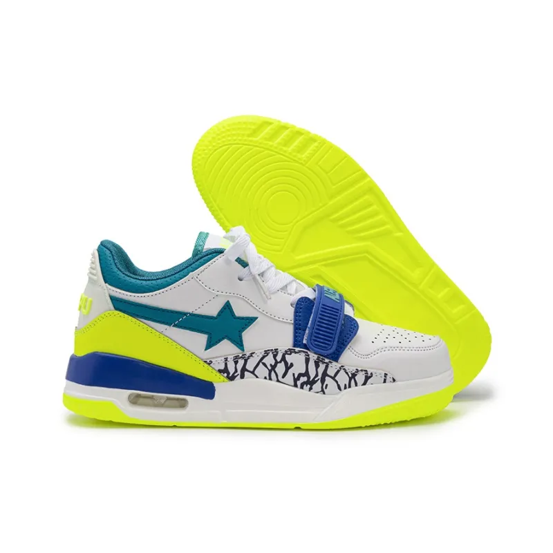 WELKIN&WZWJ Stars Collection White Sneakers Slip-Resistant Height Increasing Low-Top Skateboard Shoes Unisex-149
