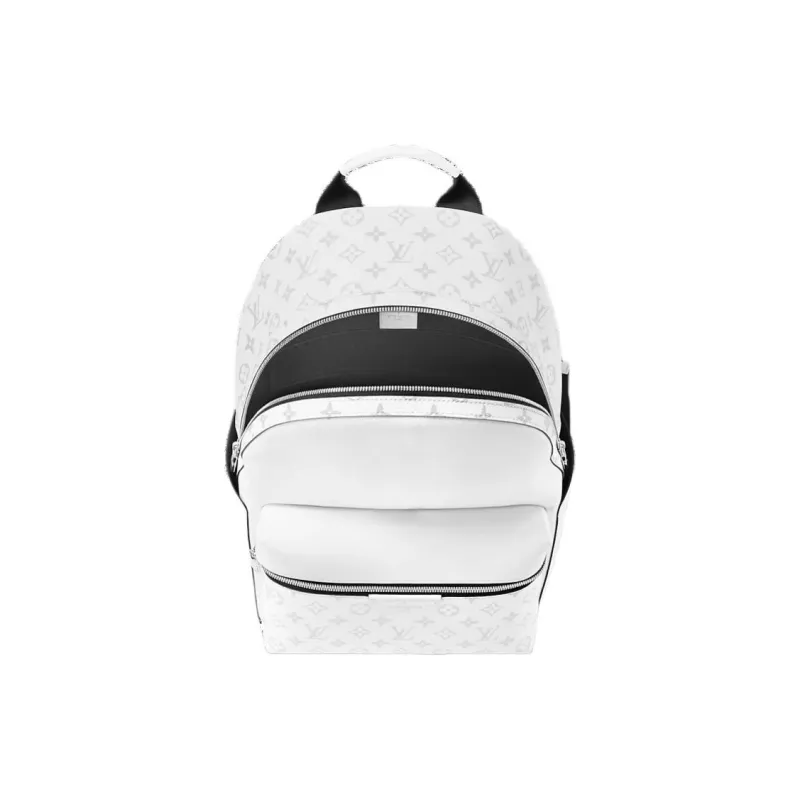 LOUIS VUITTON Discovery Leather Backpack Men's White-2