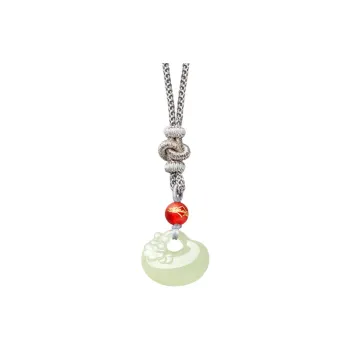 Moonstone Edge Necklaces Green Jade Unisex