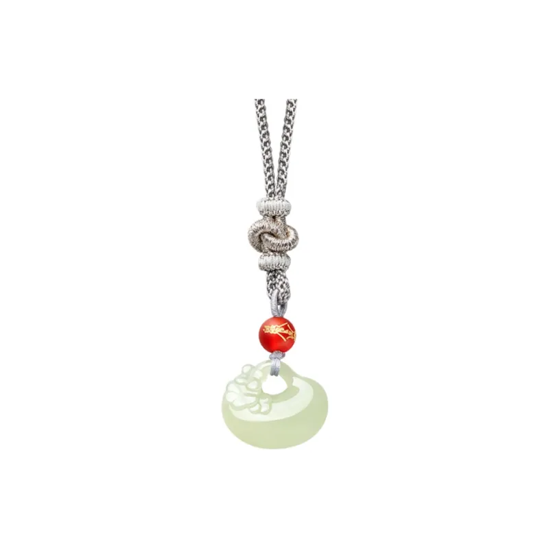 Moonstone Edge Necklaces Green Jade Unisex-0