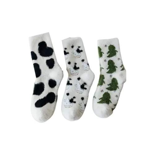 Inside The Orange Mid Calf Socks Women's 3 Pack