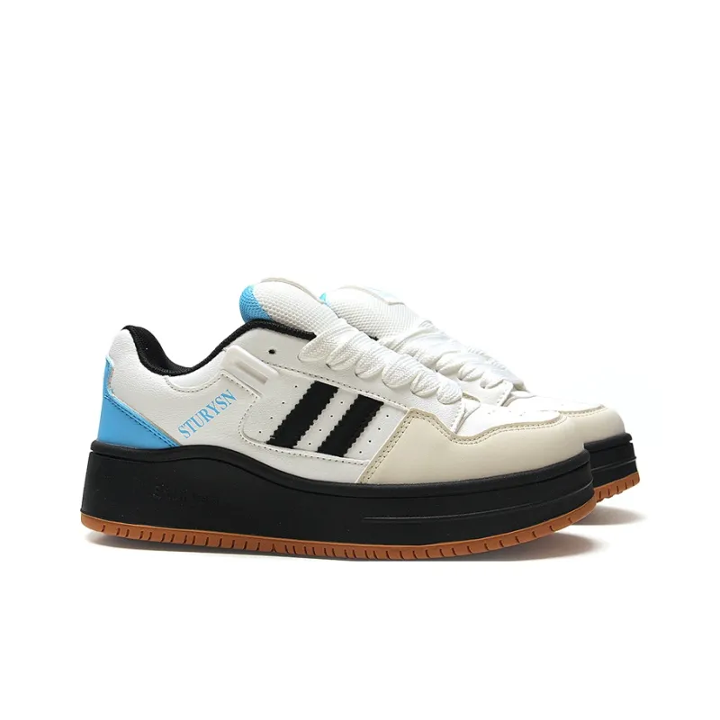 STUR YSN Wear resistant And Lightweight Low Top Skateboard Shoes Unisex White Black Blue-3