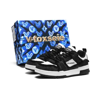V TOXSEIE Anti Slip And Wear Resistant Breathable Low Top Skateboard Shoes Unisex