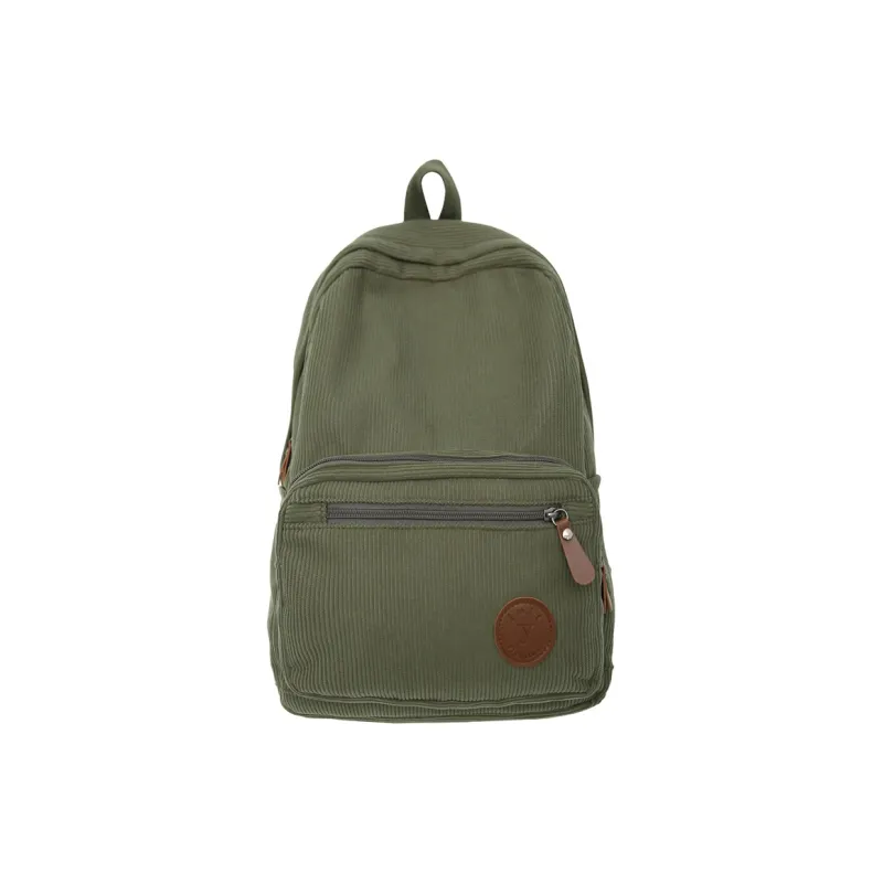 DCLOUD Corduroy Backpack Unisex White/Black/Green/Gray/Khaki-10