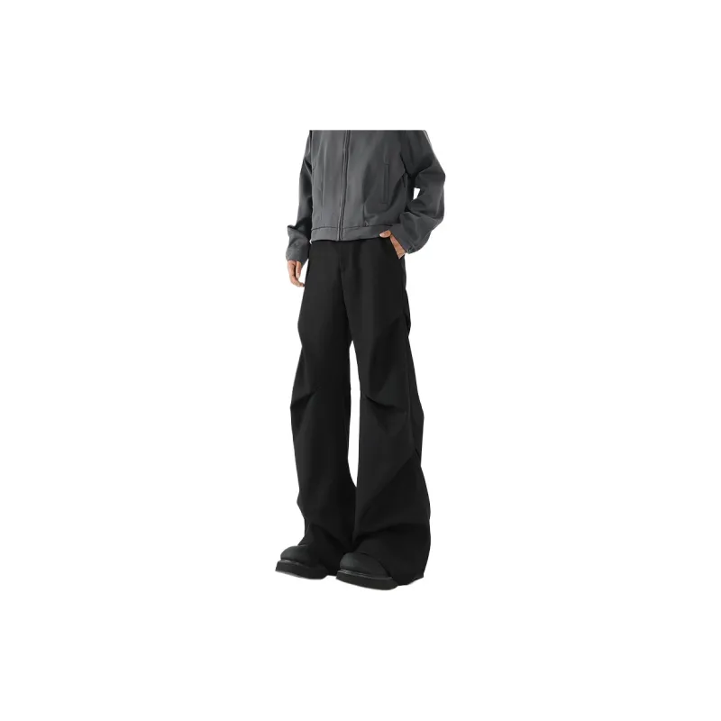 TESTUNG Casual Pants Unisex Black-0