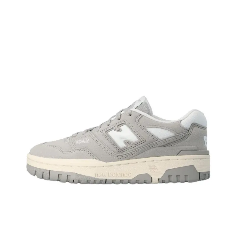 New Balance NB 550 Anti Slip Wear Resistant Low Top Kids Lifestyle Shoes Gray Teenagers-0