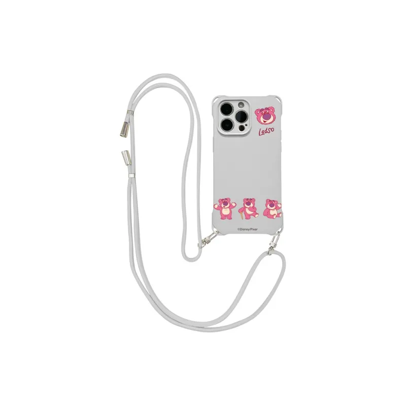 Disney Silicone Material Lotso Cute Crossbody Backpack Phone Cases Compatible With Apple 16 Pro Max/Pro/Plus/15/14/13-8