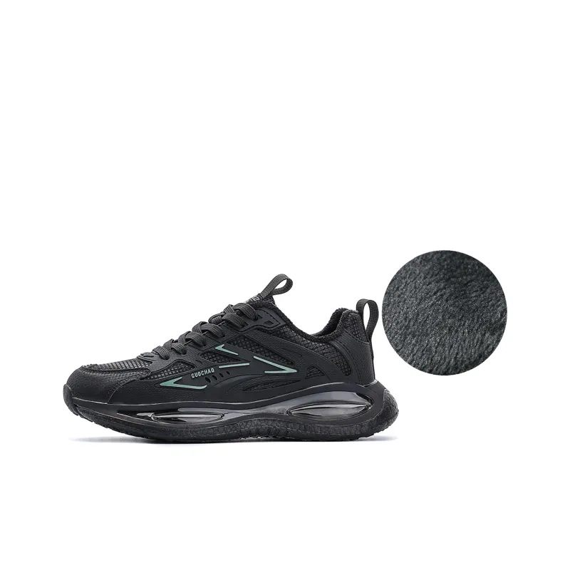 POLUDIYIPI Running Shoes Unisex Low Top Crystal Velvet Black-0