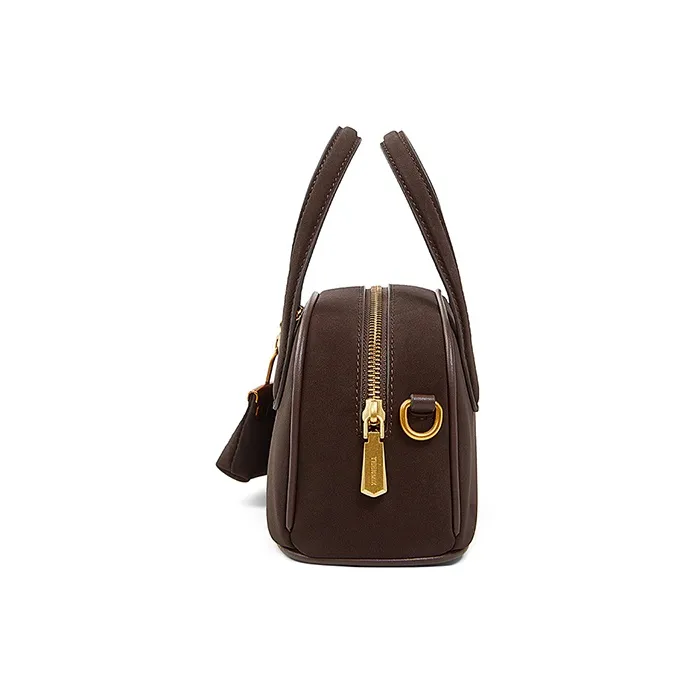 Teenmix Cow Leather Handbag, Crossbody Bag, Shoulder Bag, Bowling Bag Women's Brown/Coffee/Black-10