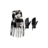 Scarf+Black Full Finger Gloves