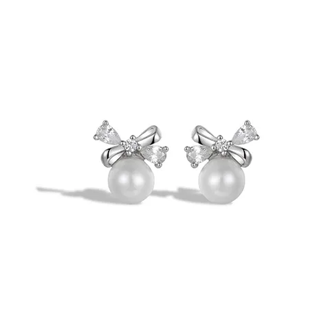 P&N S999 Fine Silver Stud Earrings Women's-0