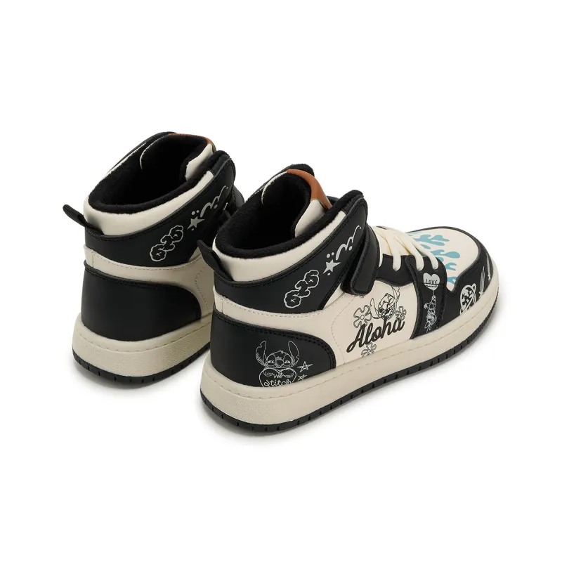 Disney Stitch Series Slip-Resistant Anti-Kick Cushioning Rebound Warm High-Top Kids' Skateboarding Shoes Kids'-16