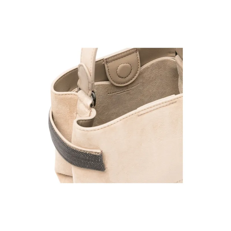 Brunello Cucinelli Essence Precious Bands Small Top Handle Bag-2