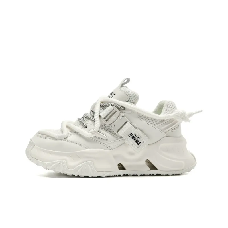 FAIRWHALE Slip Resistant, Abrasion Resistant, Lightweight Low Top Chunky Sneakers Unisex-10