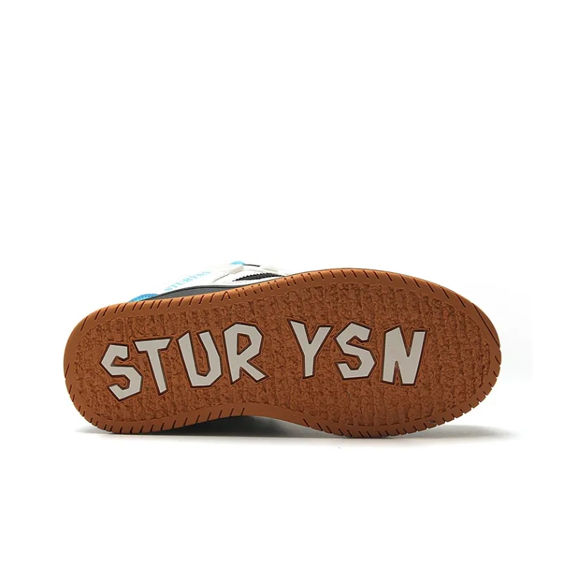 STUR YSN Wear resistant And Lightweight Low Top Skateboard Shoes Unisex White Black Blue-6