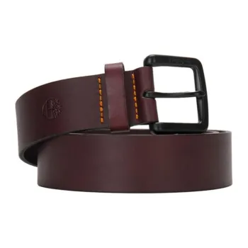 Timberland Cow Leather Belts Men's Red Width 3.8CM