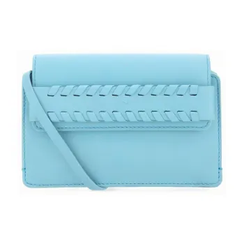 Chloe Mony Smooth Calf Leather Handheld Shoulder Bag, Crossbody Bag, Wallet Women's Light Blue