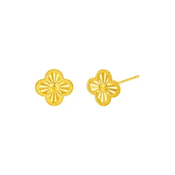 DEMONE 18K Gold Stud Earrings Women's