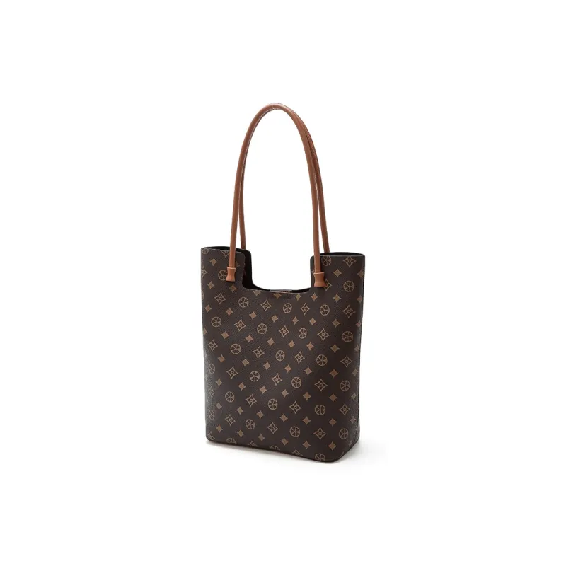 FOXER Synthetic Leather Tote Bag, Shopping Bag, Shoulder Bag Women's Khaki-23