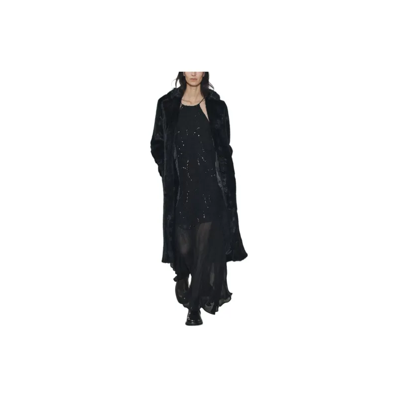 ZARA ZW Series Coats Women's Black-4