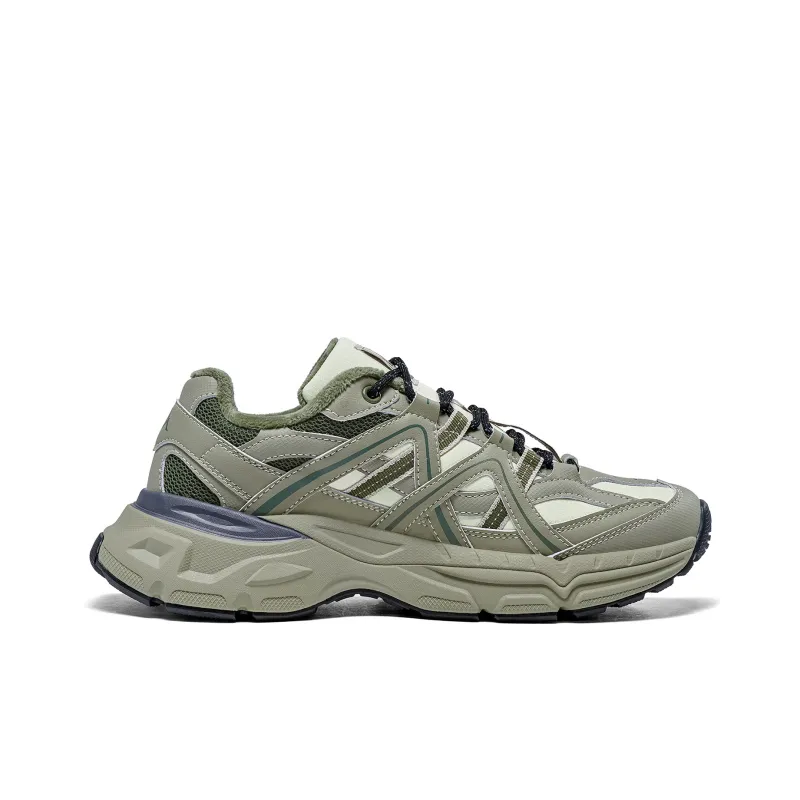 Kappa Anti Slip Wear Resistant Low Top Running Shoes Unisex Green Yellow-2