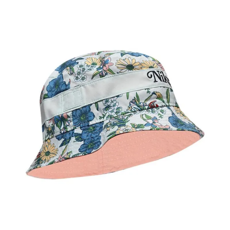 Nike Polyester Bucket Hats Women's Pink/Blue And White-2