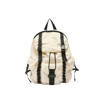 Three Blessings Oxford Backpack Medium Size Women's Beige/Brown