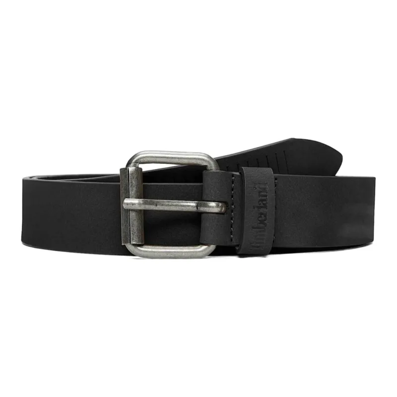 Timberland Leather Belts Men's Black Width 3.5CM-0