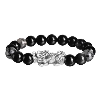 LIANDUO Obsidian Bracelets Men's