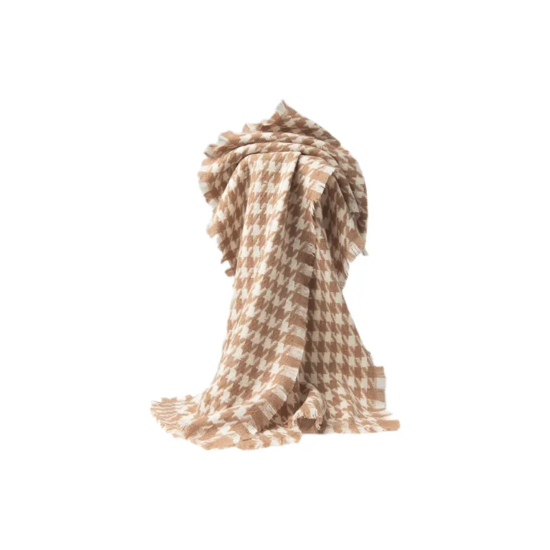 EEEENO 100% Lambswool Knit Scarves Unisex-2