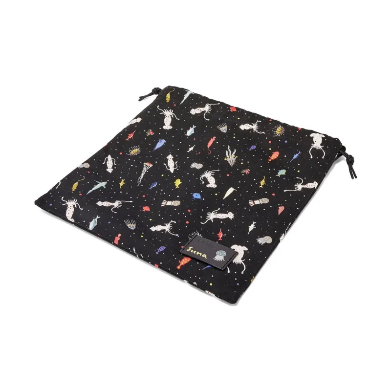 LOEWE Suna Fujita Collaboration Fabric Clutch Small Size Women's Black-2