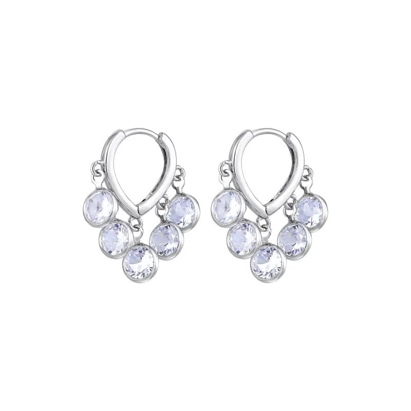 MISS XIA JWY S925 Silver Stud Earrings Women's-0